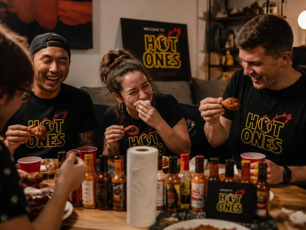Membres du club lors de la soirée Hot Ones
